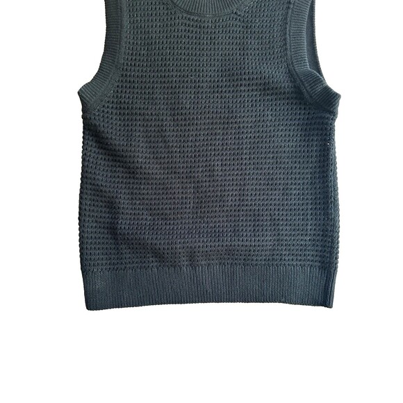 Women's Banana Republic Factory Black Open Stitch Preppy Sweater Vest Size XS - Picture 3 of 6